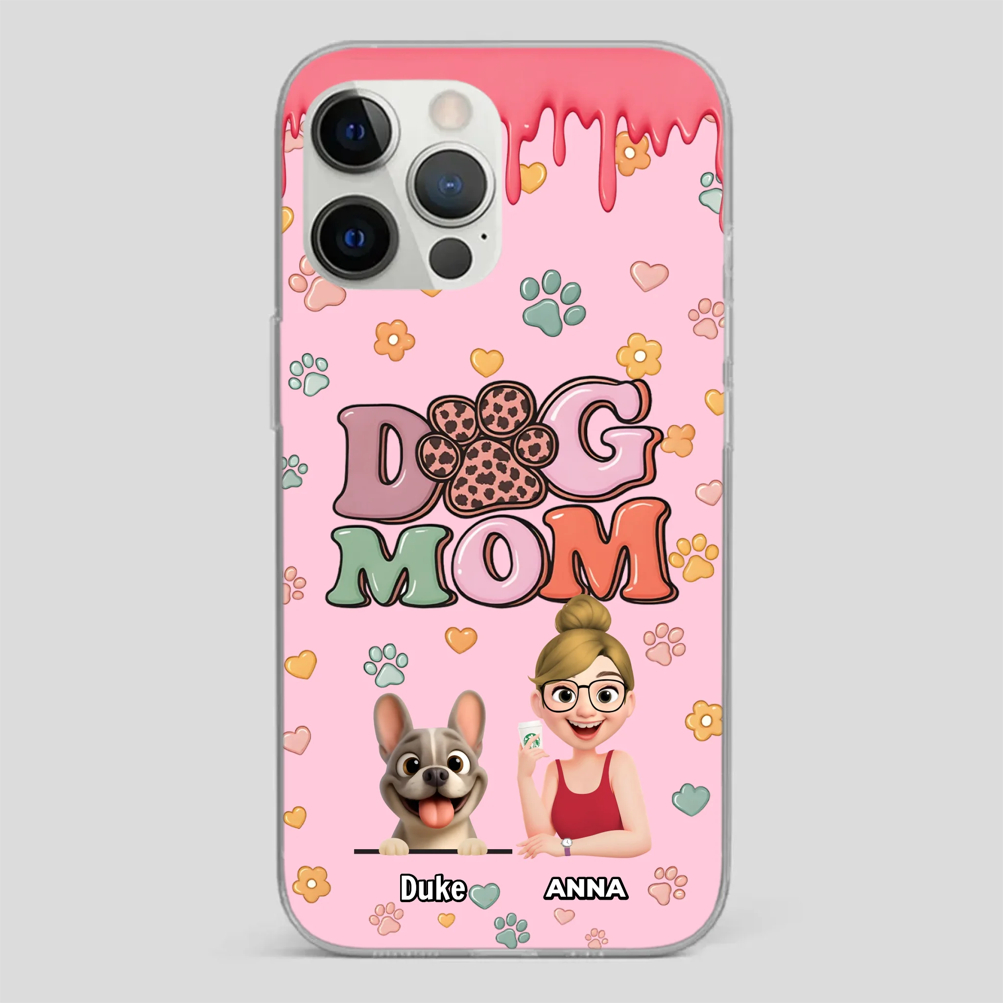 Customized Frenchie Phone Case – Cute Pattern Dog Lover Gift