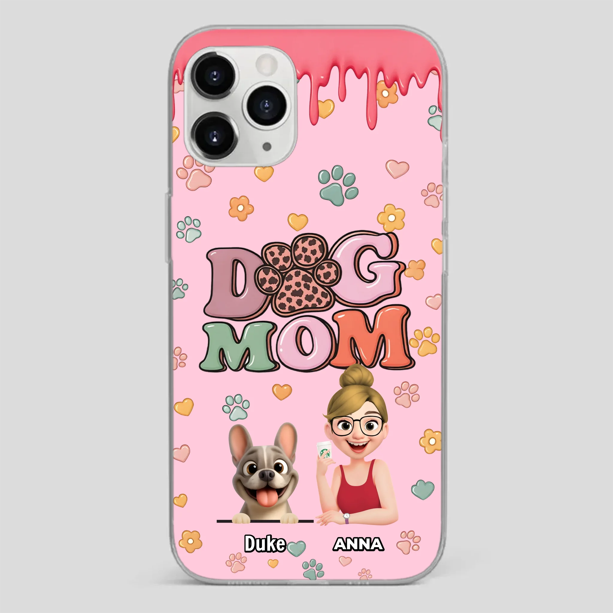 Customized Frenchie Phone Case – Cute Pattern Dog Lover Gift