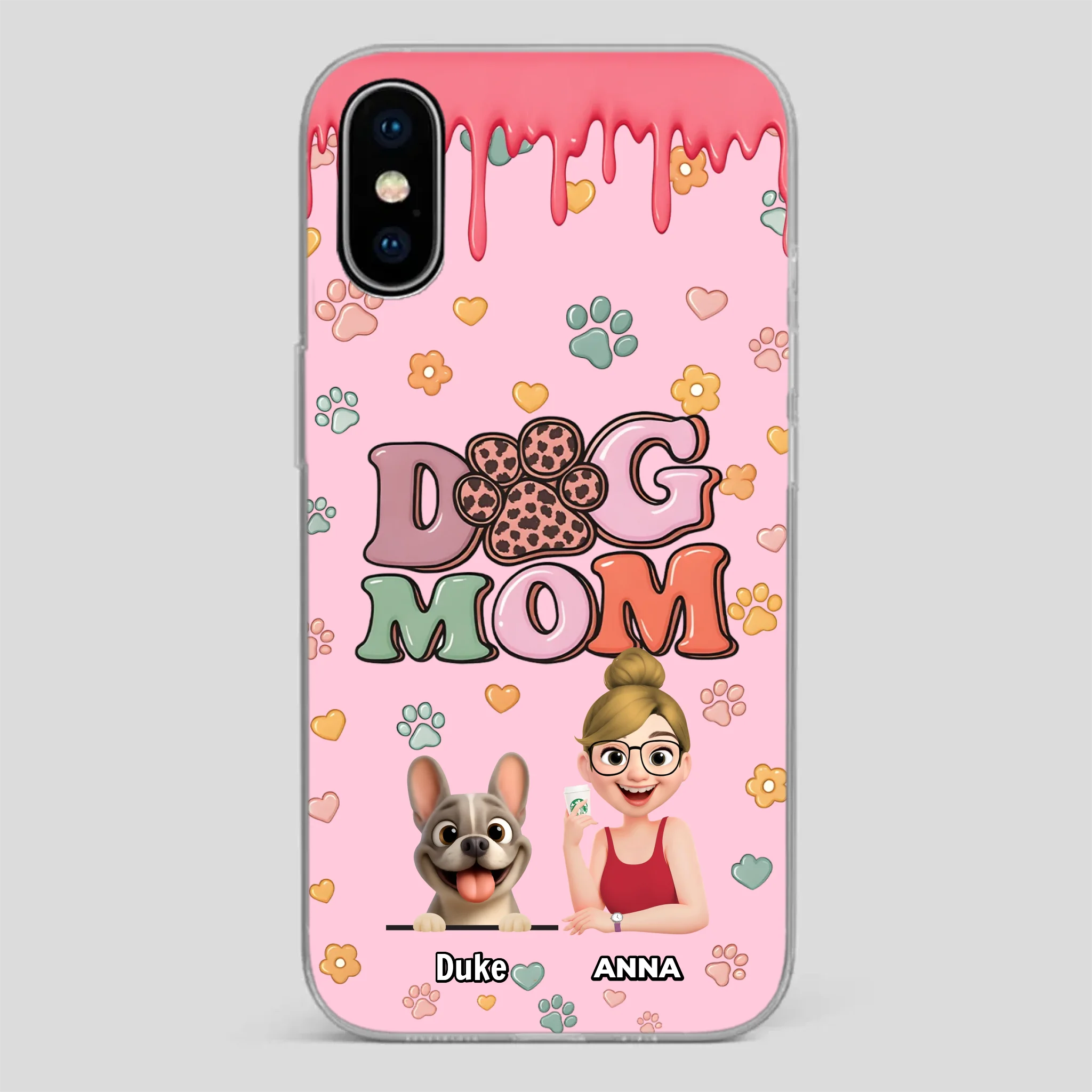 Customized Frenchie Phone Case – Cute Pattern Dog Lover Gift