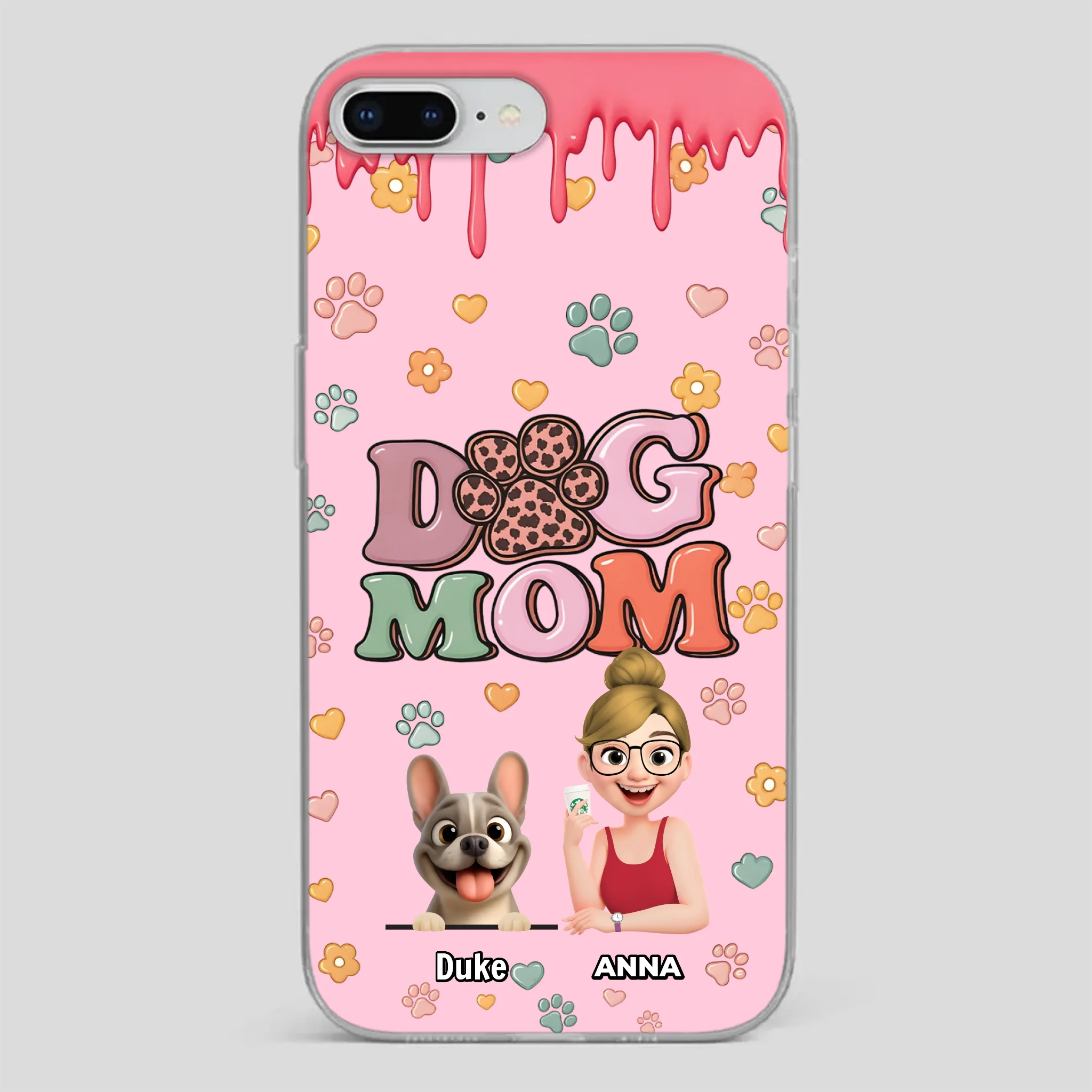 Customized Frenchie Phone Case – Cute Pattern Dog Lover Gift