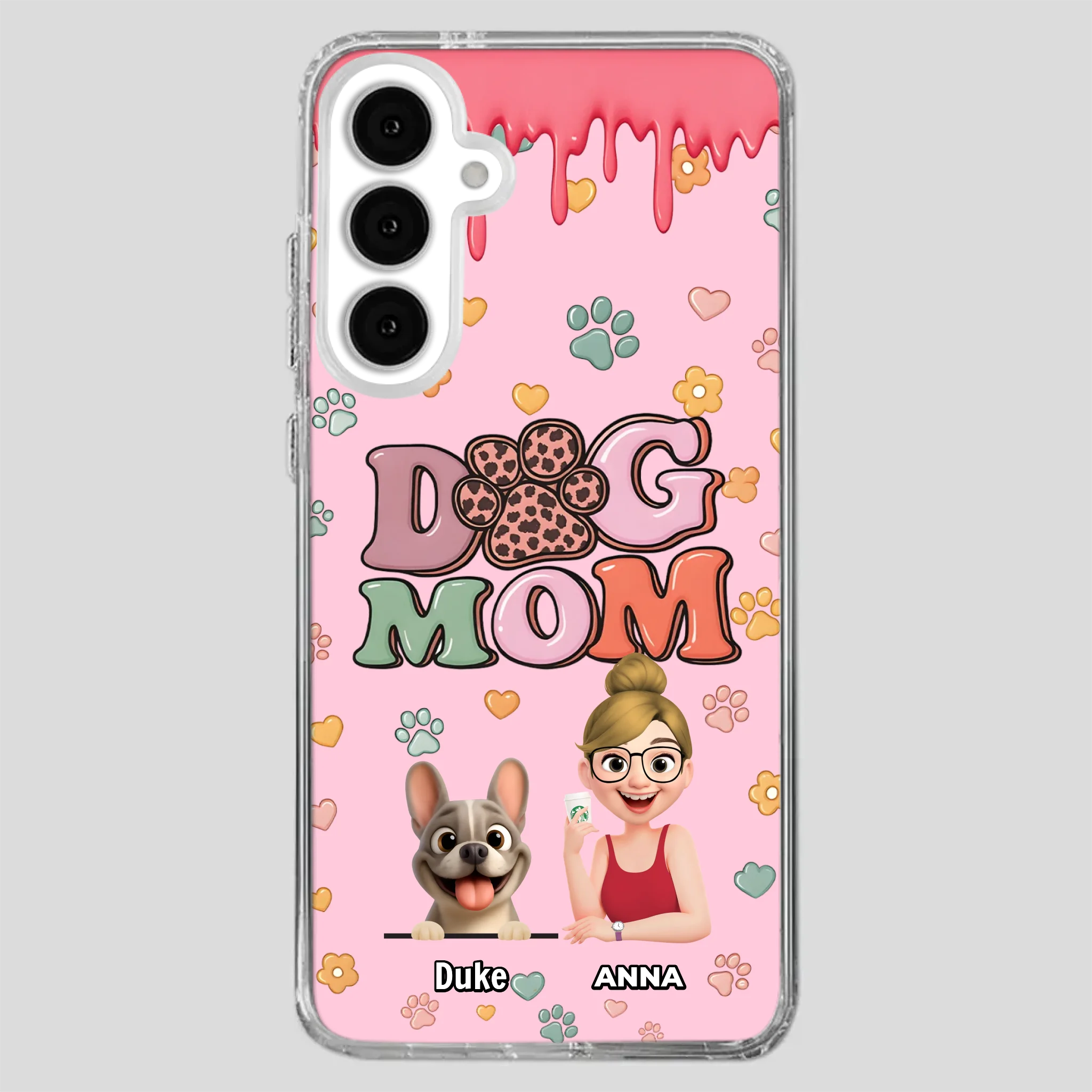 Customized Frenchie Phone Case – Cute Pattern Dog Lover Gift