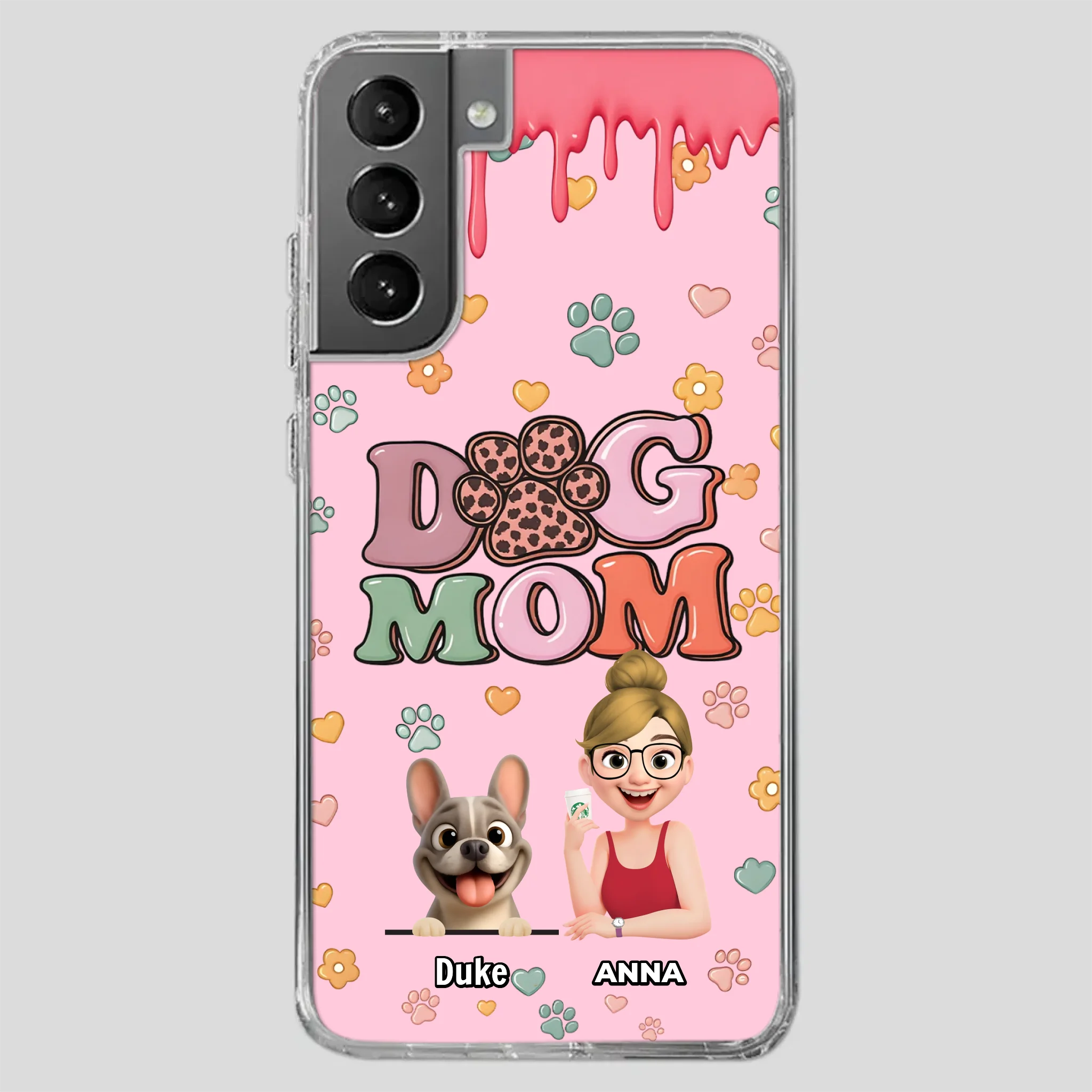 Customized Frenchie Phone Case – Cute Pattern Dog Lover Gift