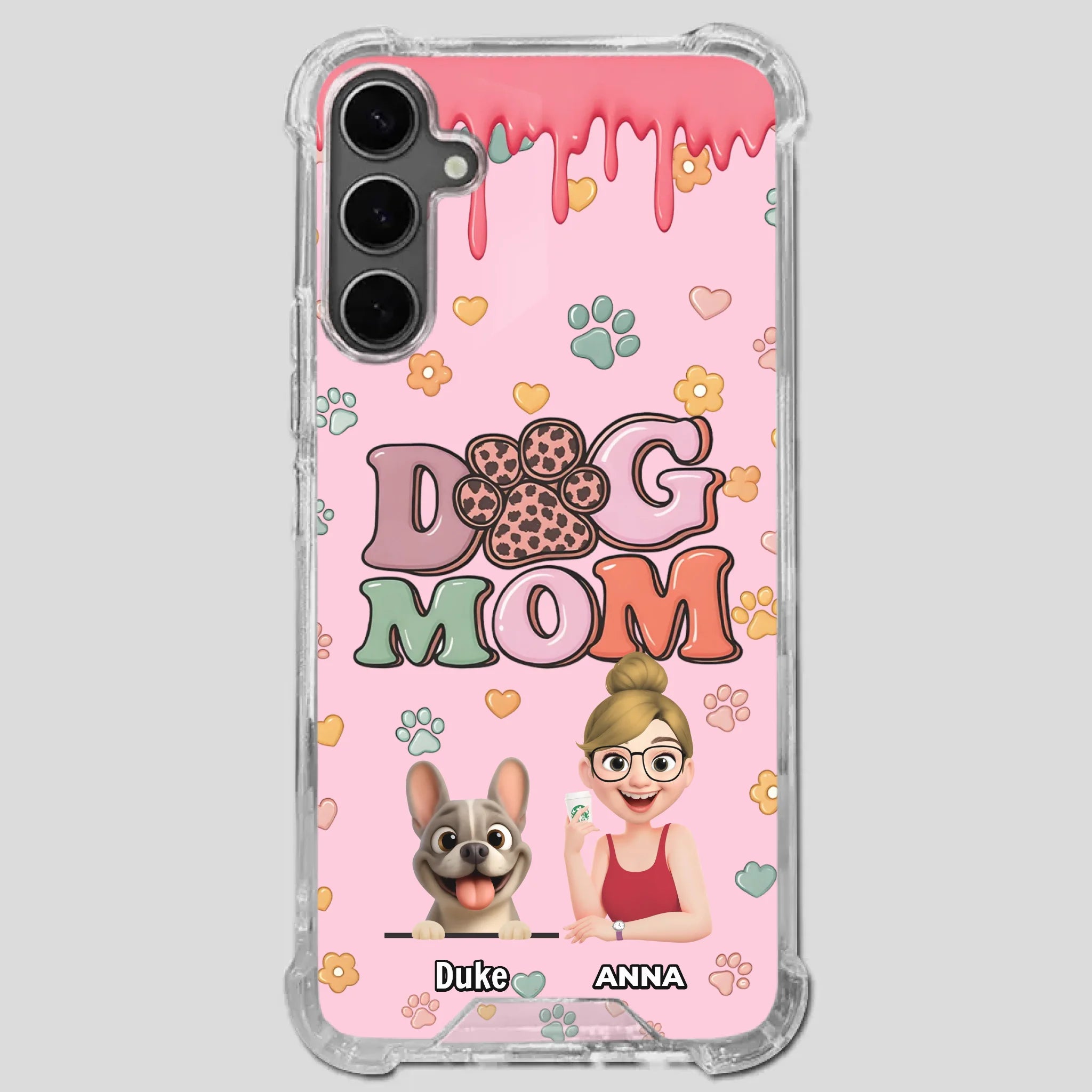 Customized Frenchie Phone Case – Cute Pattern Dog Lover Gift
