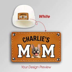 Personalized French Bulldog Leather Knitted Beanie – Cute Engraved Patch