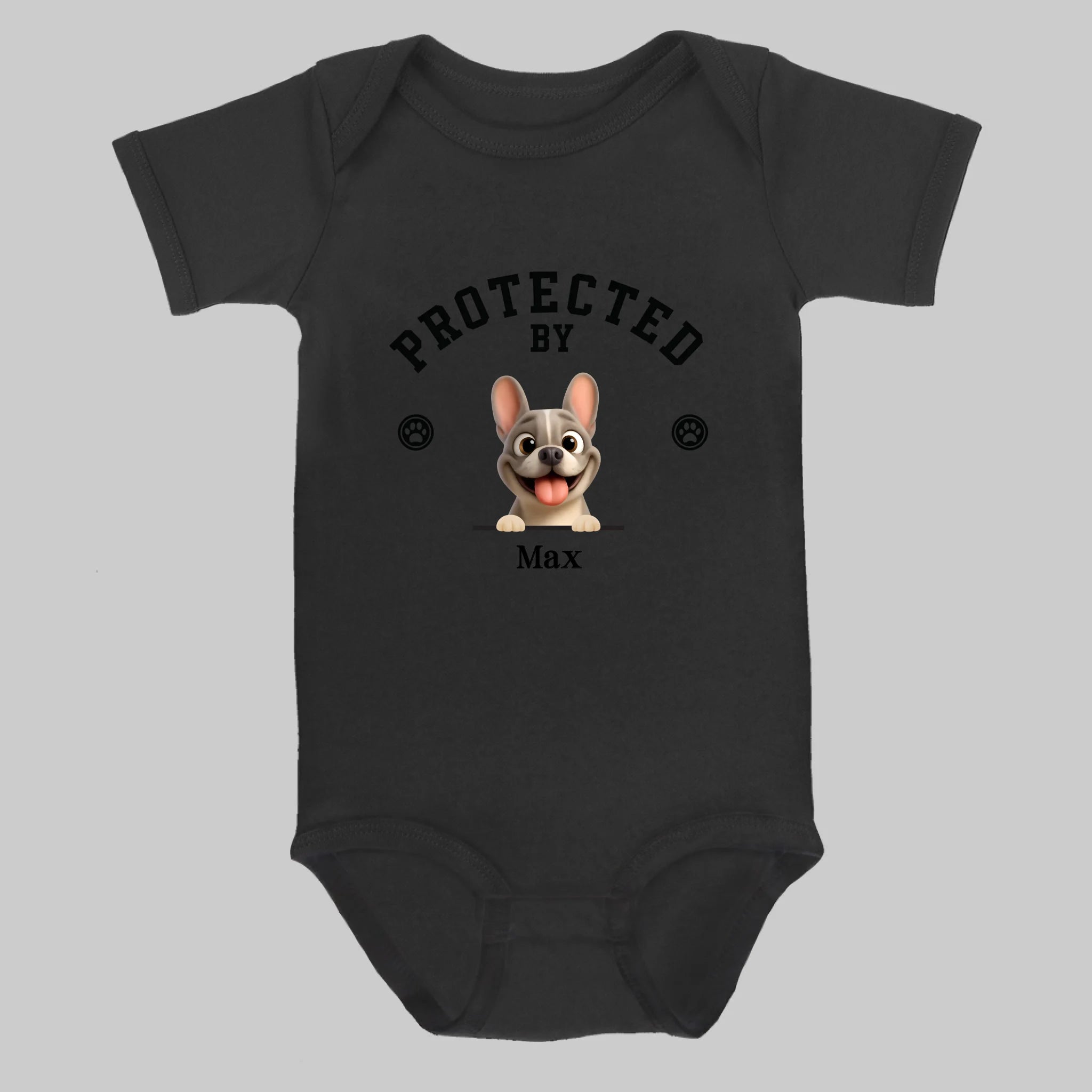 Customized French Bulldog Baby Onesie – Cute Dog Lover Infant Bodysuit Gift