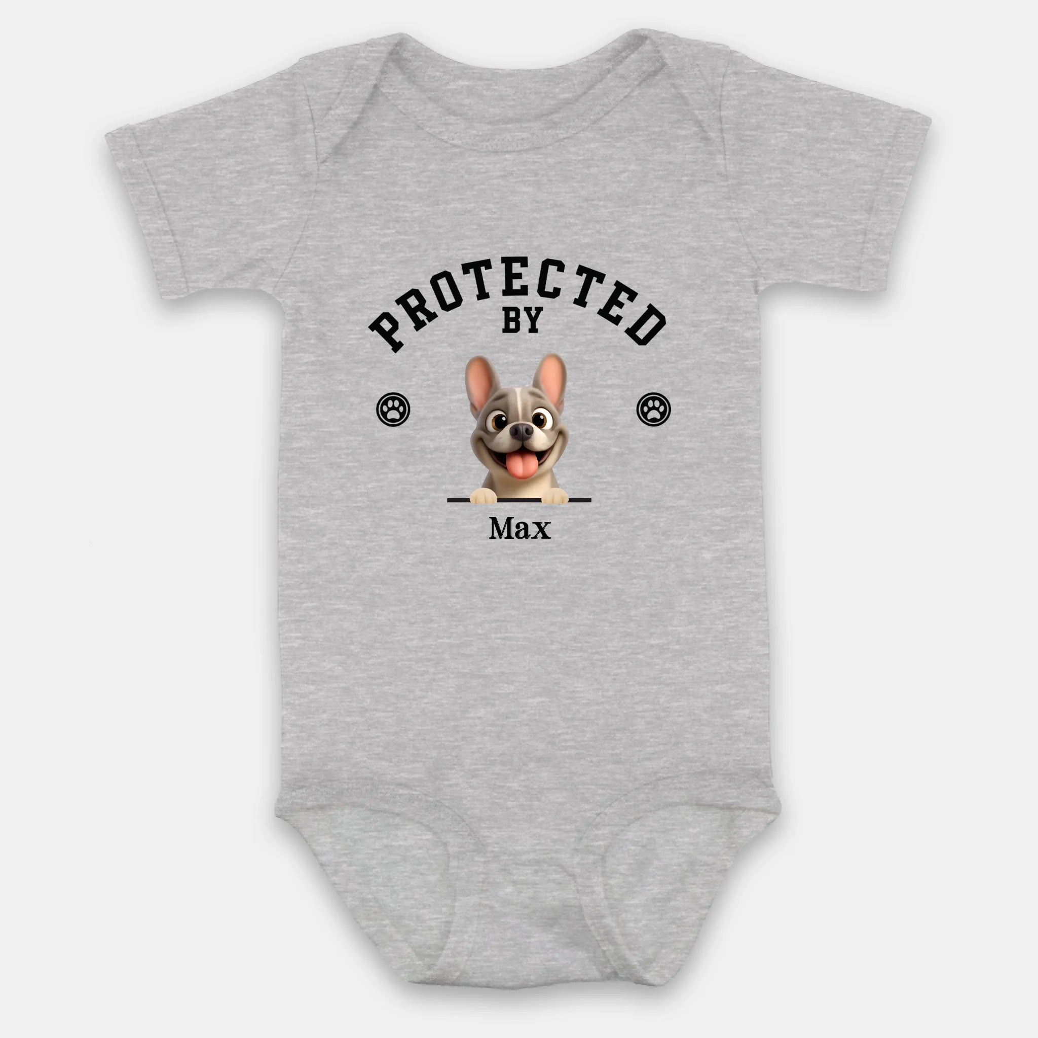 Customized French Bulldog Baby Onesie – Cute Dog Lover Infant Bodysuit Gift