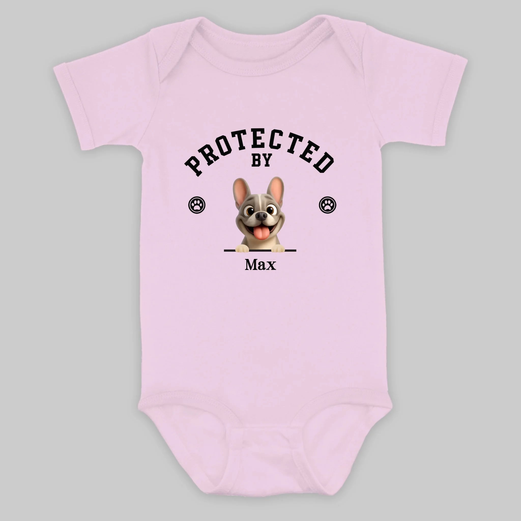 Customized French Bulldog Baby Onesie – Cute Dog Lover Infant Bodysuit Gift