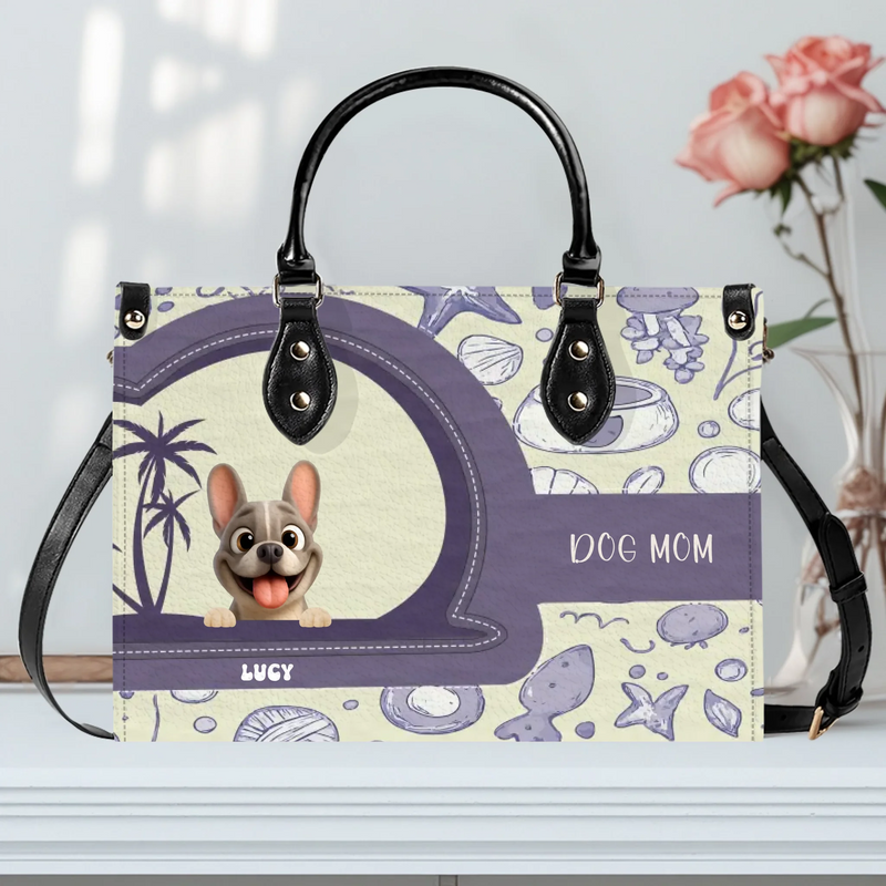 Personalized French Bulldog Handbag – Vintage Custom Name Dog Mom Gift Bag