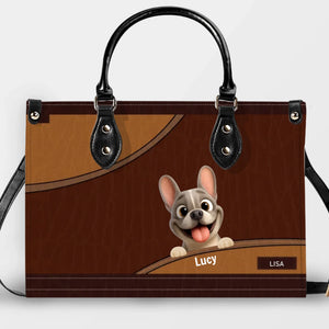 French Bulldog Classic Leather Handbag - Personalized Dog Lover Gift