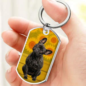 Personalized French Bulldog Keychain – Custom Calendar Dog Memorial Gift