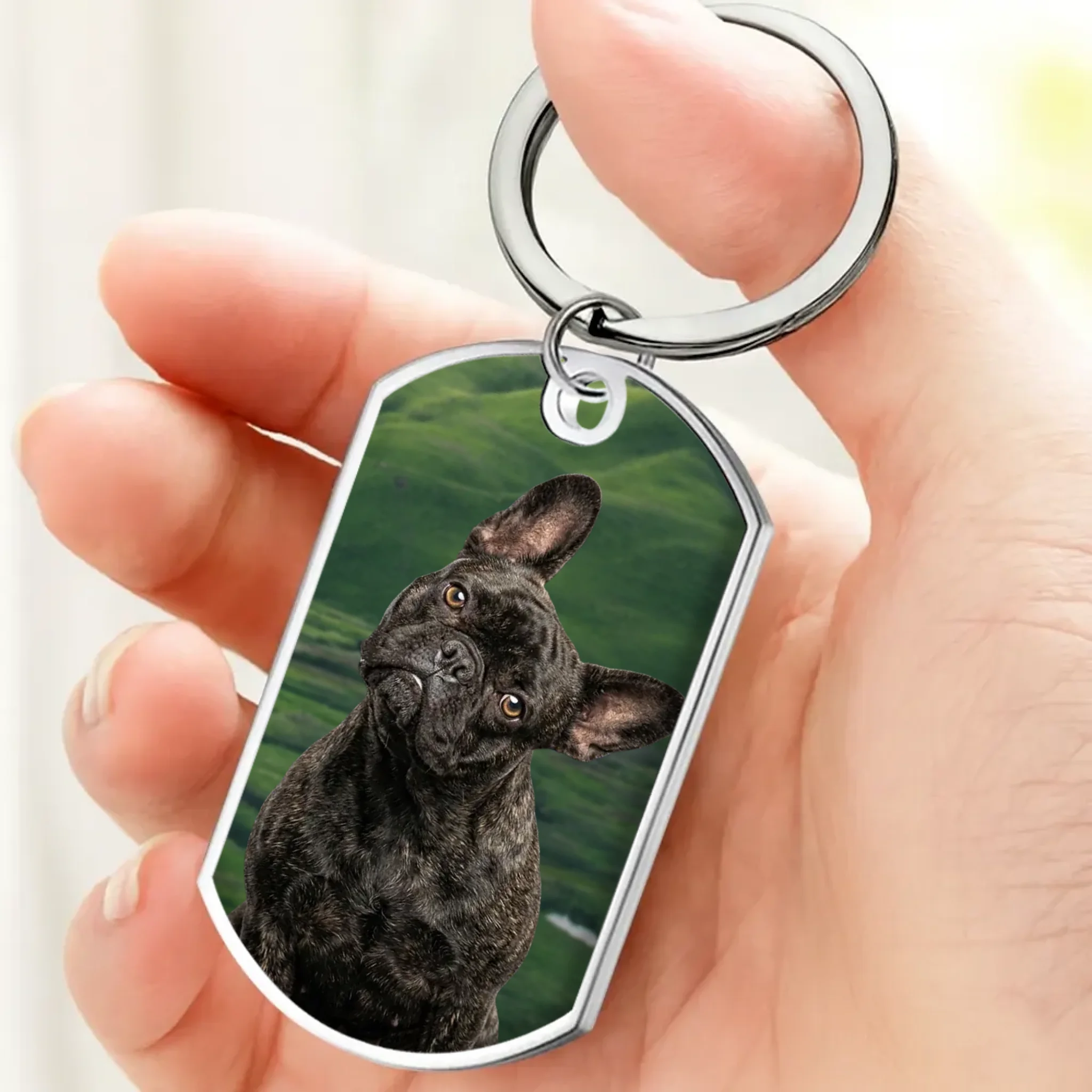 Personalized French Bulldog Keychain – Best Friends Forever Dog Memorial Gift