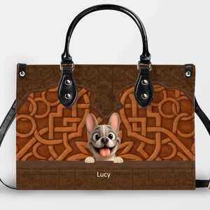 Customized French Bulldog Handbag – 3D Carved Pattern Dog Lover Gift