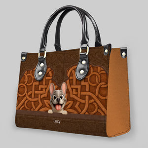 Customized French Bulldog Handbag – 3D Carved Pattern Dog Lover Gift