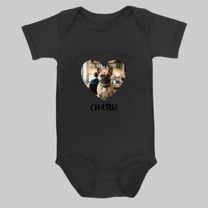 Personalized Frenchie Baby Onesie – Loved & Protected By Dog Lover Gift