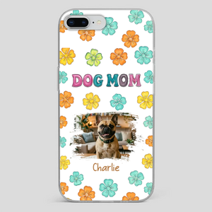 Personalized French Bulldog Phone Case – Dog Mom Colorful Floral Photo Cover