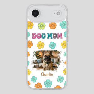 Personalized French Bulldog Phone Case – Dog Mom Colorful Floral Photo Cover