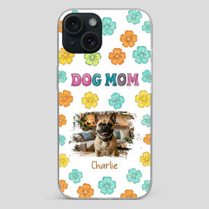 Personalized French Bulldog Phone Case – Dog Mom Colorful Floral Photo Cover