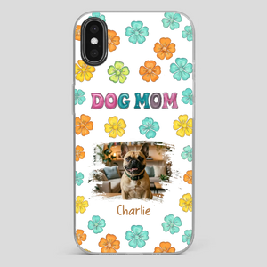 Personalized French Bulldog Phone Case – Dog Mom Colorful Floral Photo Cover