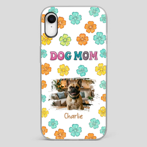 Personalized French Bulldog Phone Case – Dog Mom Colorful Floral Photo Cover