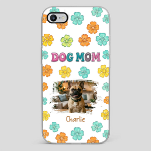 Personalized French Bulldog Phone Case – Dog Mom Colorful Floral Photo Cover