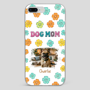 Personalized French Bulldog Phone Case – Dog Mom Colorful Floral Photo Cover