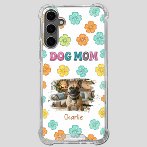 Personalized French Bulldog Phone Case – Dog Mom Colorful Floral Photo Cover