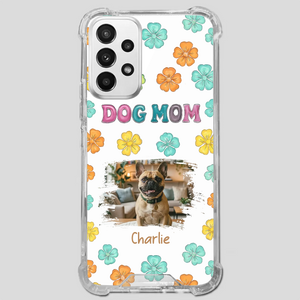 Personalized French Bulldog Phone Case – Dog Mom Colorful Floral Photo Cover