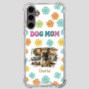 Personalized French Bulldog Phone Case – Dog Mom Colorful Floral Photo Cover