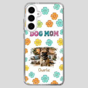 Personalized French Bulldog Phone Case – Dog Mom Colorful Floral Photo Cover