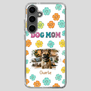 Personalized French Bulldog Phone Case – Dog Mom Colorful Floral Photo Cover