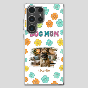 Personalized French Bulldog Phone Case – Dog Mom Colorful Floral Photo Cover