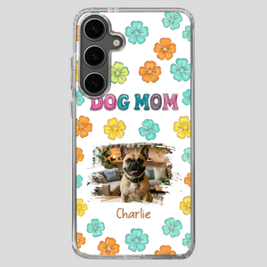 Personalized French Bulldog Phone Case – Dog Mom Colorful Floral Photo Cover