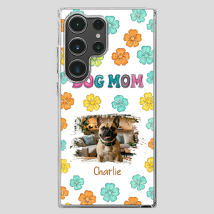 Personalized French Bulldog Phone Case – Dog Mom Colorful Floral Photo Cover