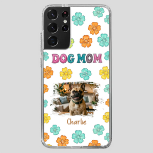 Personalized French Bulldog Phone Case – Dog Mom Colorful Floral Photo Cover