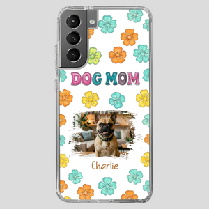 Personalized French Bulldog Phone Case – Dog Mom Colorful Floral Photo Cover