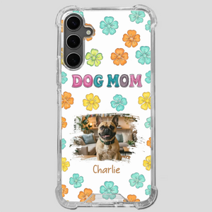 Personalized French Bulldog Phone Case – Dog Mom Colorful Floral Photo Cover