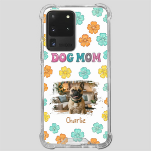 Personalized French Bulldog Phone Case – Dog Mom Colorful Floral Photo Cover