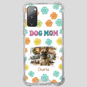 Personalized French Bulldog Phone Case – Dog Mom Colorful Floral Photo Cover
