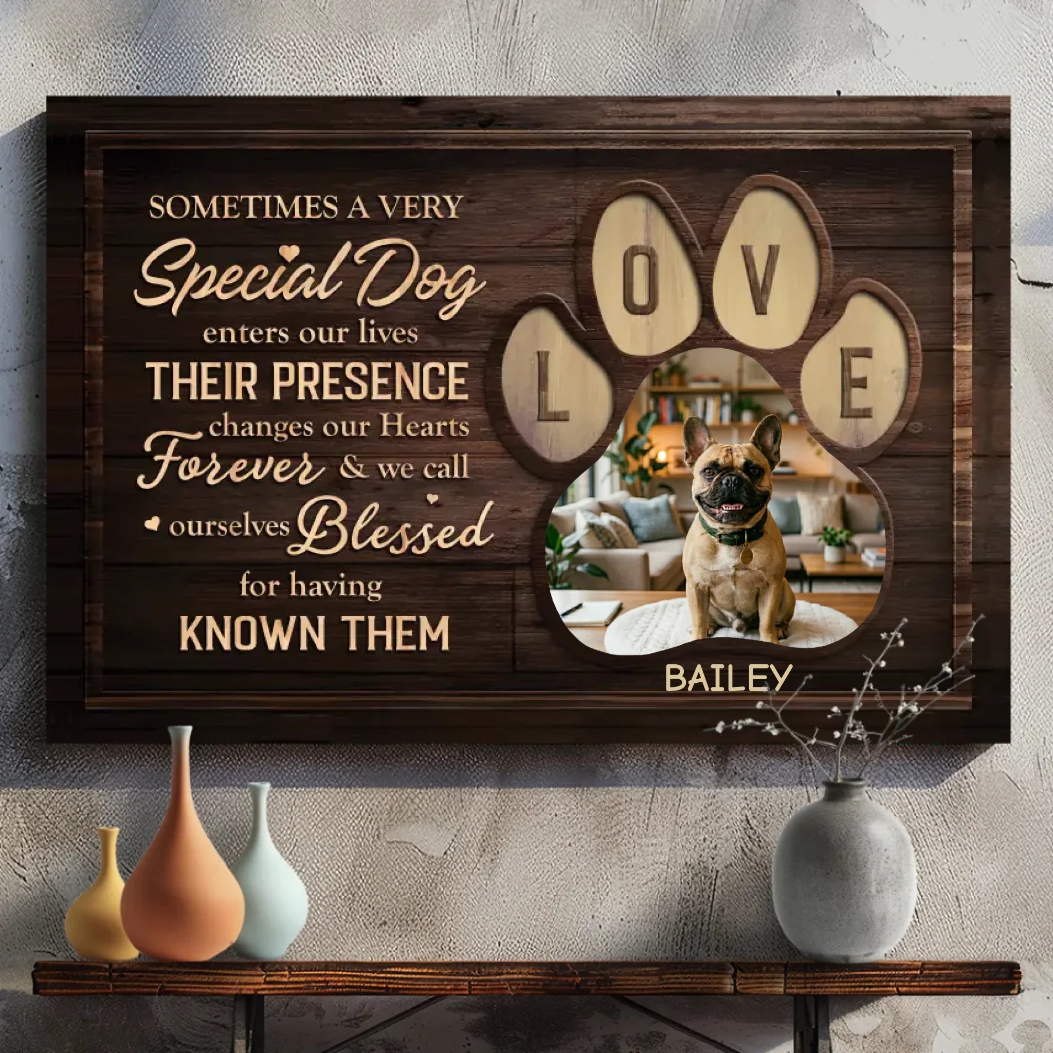 Customized French Bulldog Canvas Wall Art – Special Dog Gifts