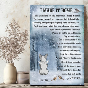 Personalized Frenchie Canvas Wall Art – I Made It Home Dog Memorial Print