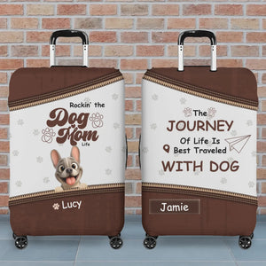 Customized Frenchie Luggage Cover – Rockin' the Dog Mom Life Gift