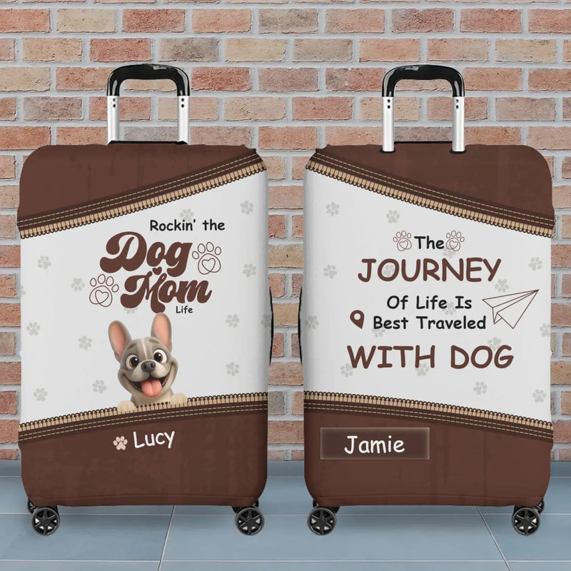 Customized Frenchie Luggage Cover – Rockin' the Dog Mom Life Gift