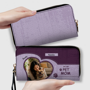 Personalized Frenchie Leather Wallet – Custom Photo Heart For Dog Mom