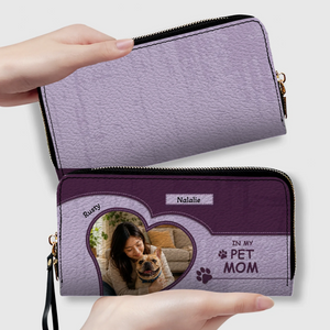 Personalized Frenchie Leather Wallet – Custom Photo Heart For Dog Mom