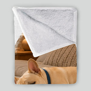 Personalized Frenchie Blanket With Picture & Name - Thank You For Letting Me Be Part Of Your Life