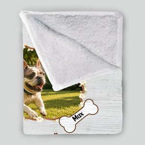 Customized Frenchie Blanket – When You Miss Me, Have No Fear