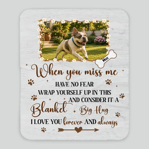Customized Frenchie Blanket – When You Miss Me, Have No Fear