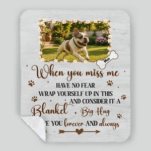 Customized Frenchie Blanket – When You Miss Me, Have No Fear