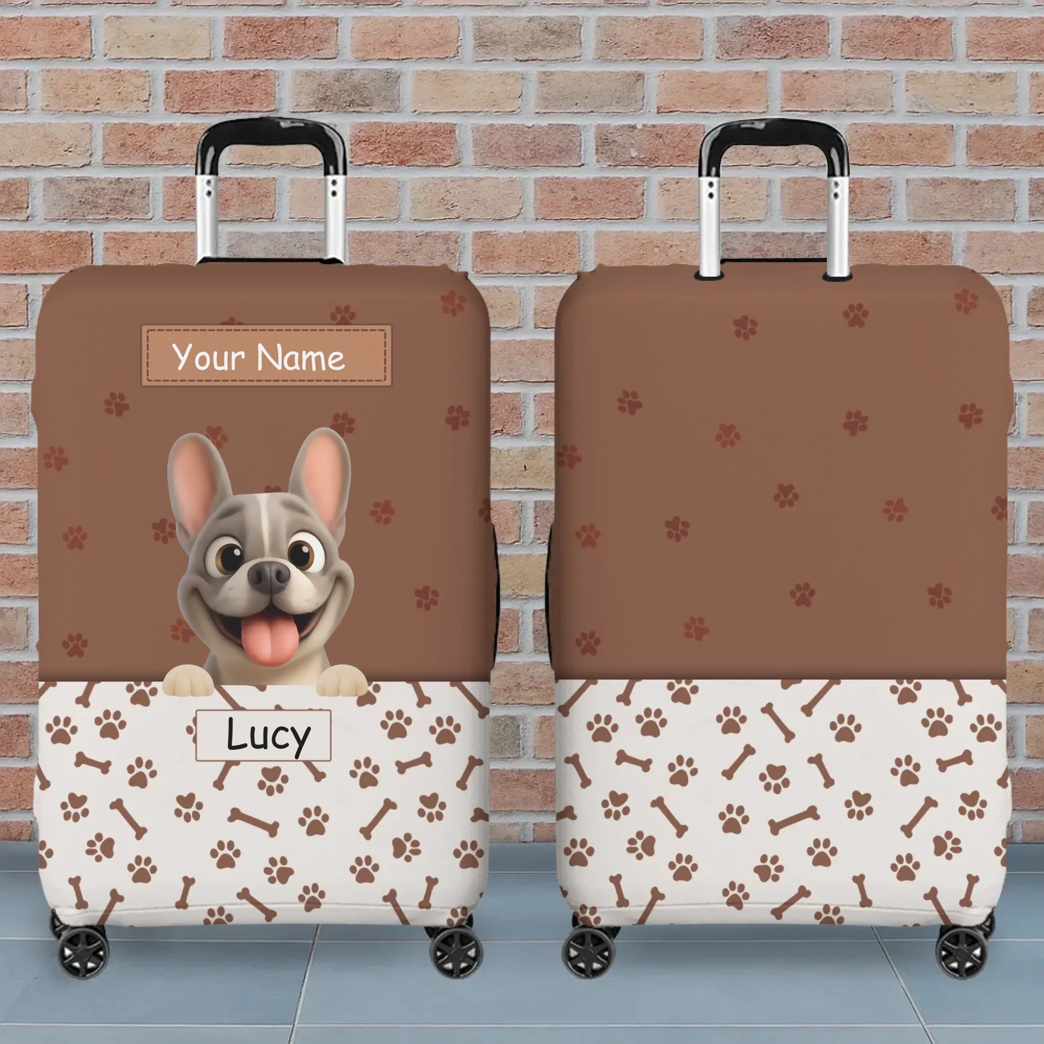 Customized French Bulldog Luggage Cover – Gifts For Dog Owners