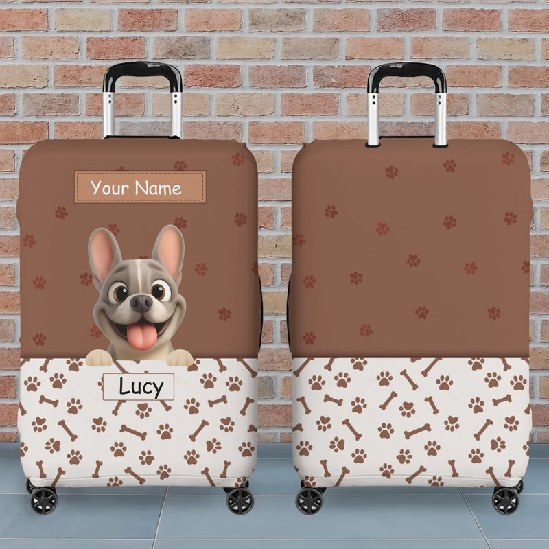 Customized French Bulldog Luggage Cover – Gifts For Dog Owners